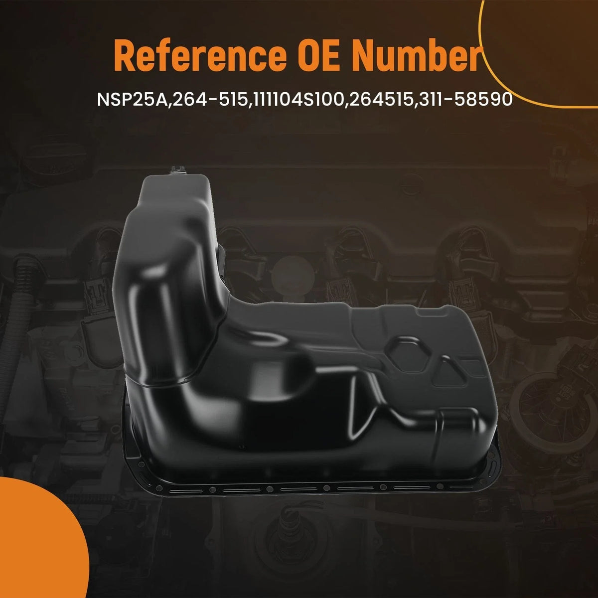 Engine Oil Pan Assembly for Nissan Xterra 3.3L (2000–2004) 111104S100 Steel