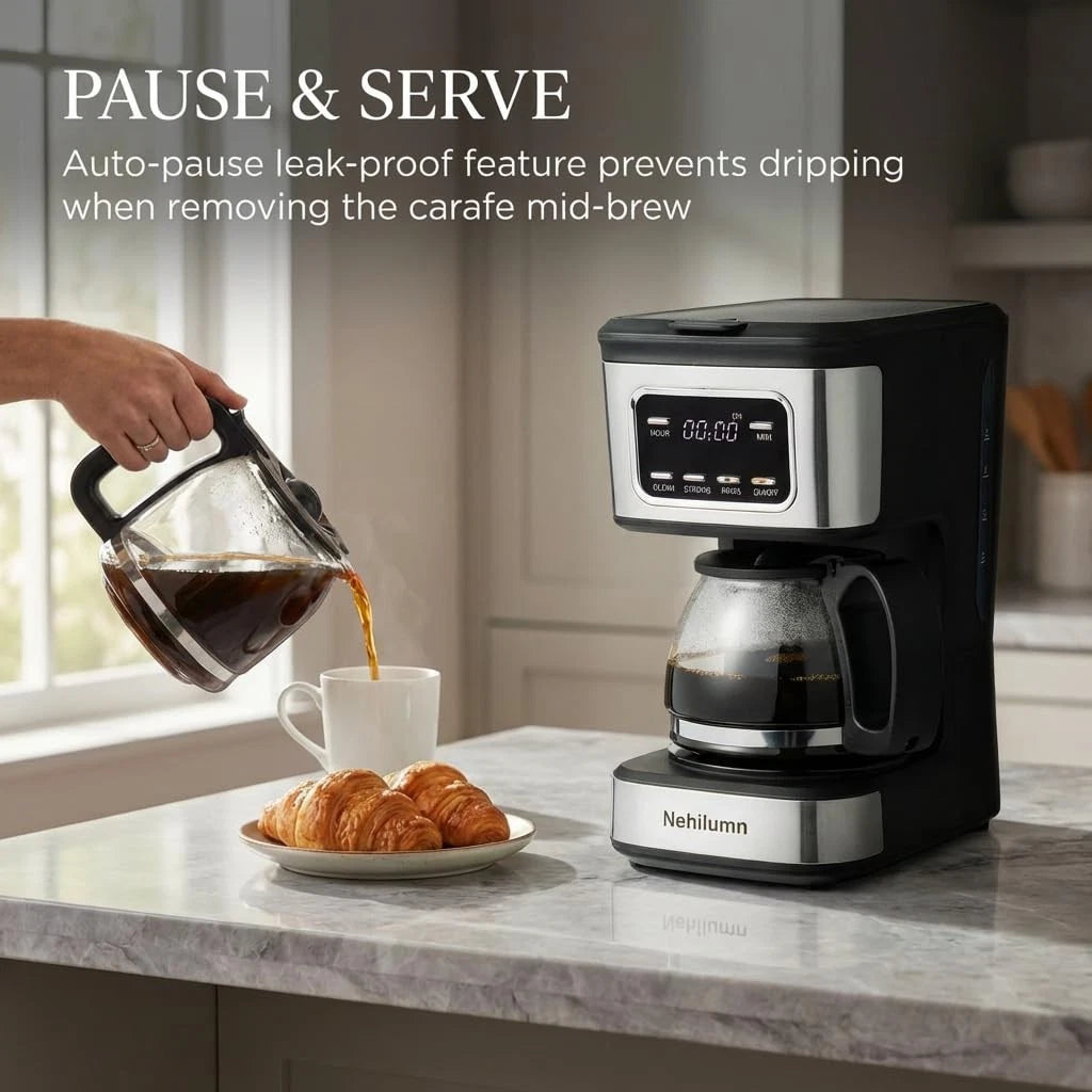 5-Cup Programmable Coffee Maker for Nehilumn