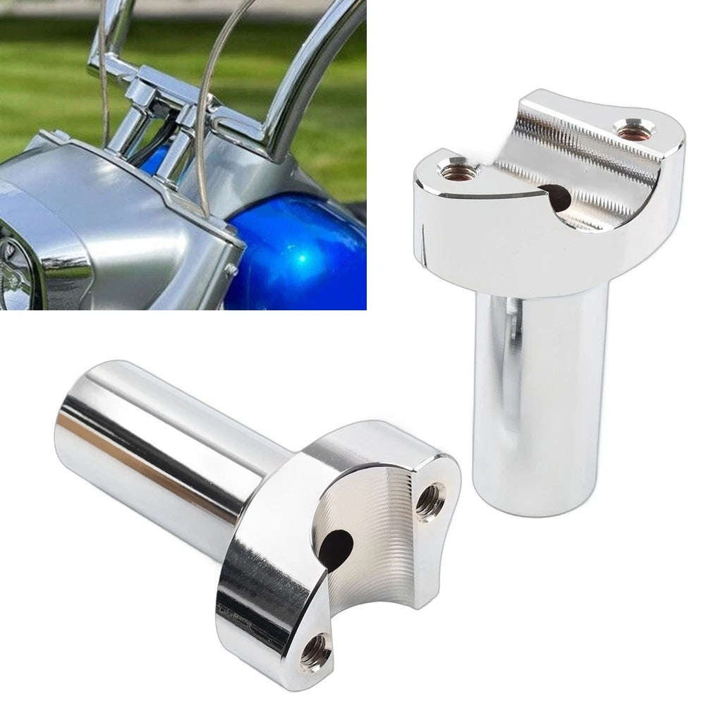 3.5" Chrome Straight Handlebar Risers for Harley Dyna Sportster