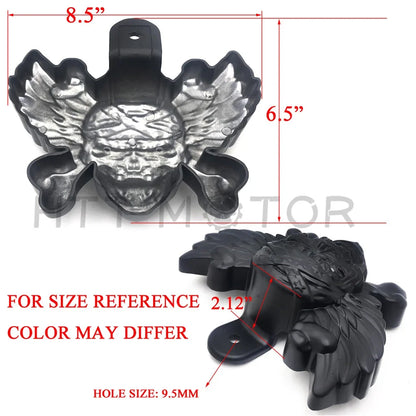 Black Skull Head Horn Cover with Red Light for Harley V-Rod (1992–2020)