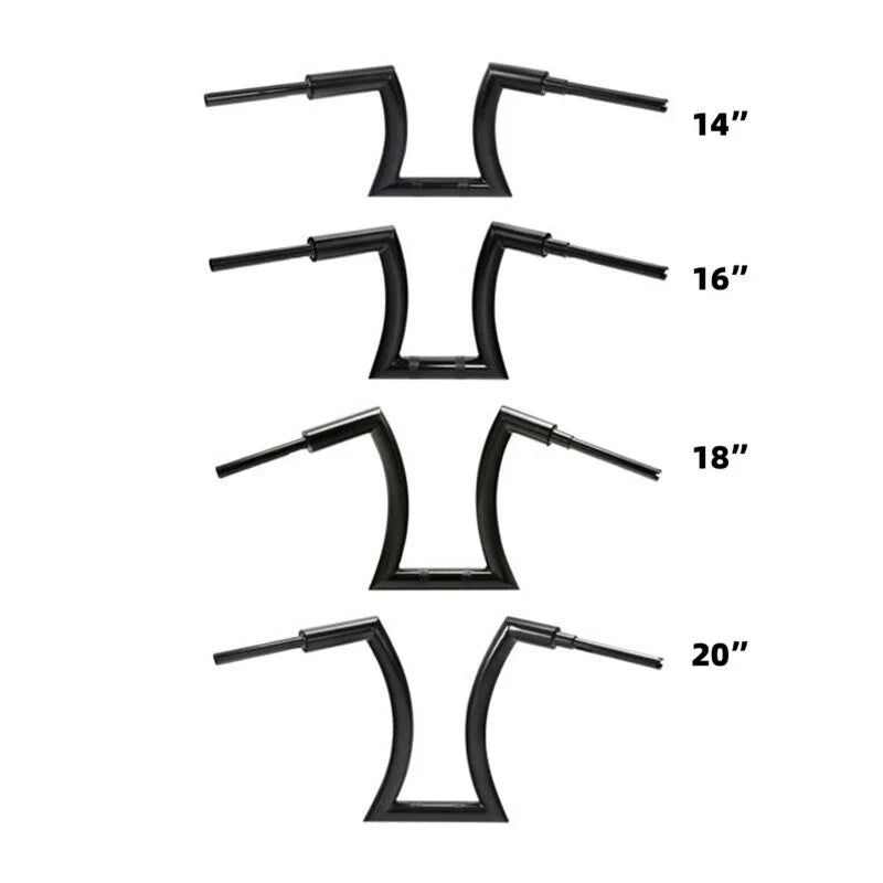 2X 14'' 16'' 18'' 20'' Rise 2'' Ape Hanger Handlebar for Harley Sportster