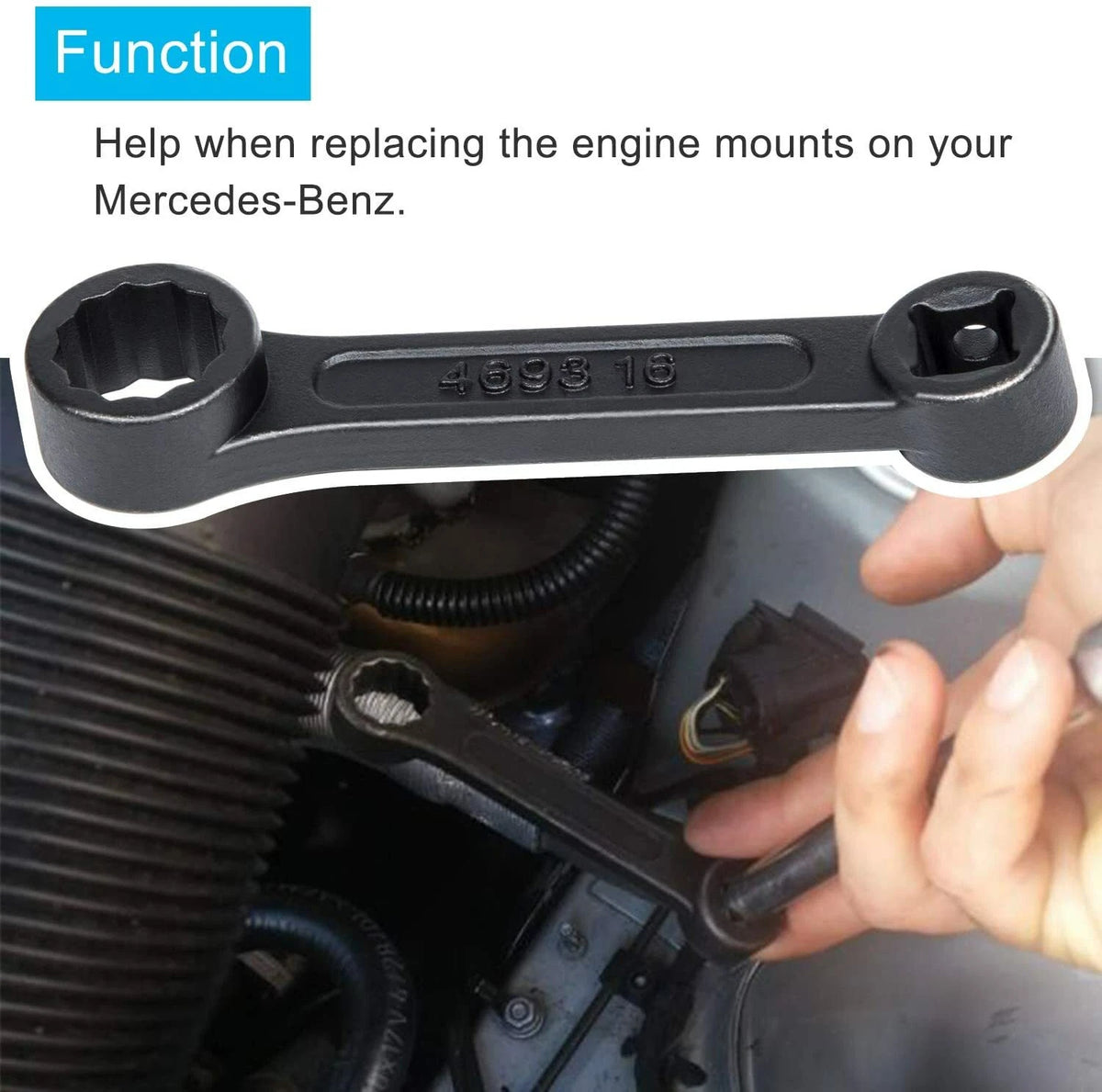 16mm Engine Mount Socket Wrench for Mercedes Benz W220, W210, W203, W221