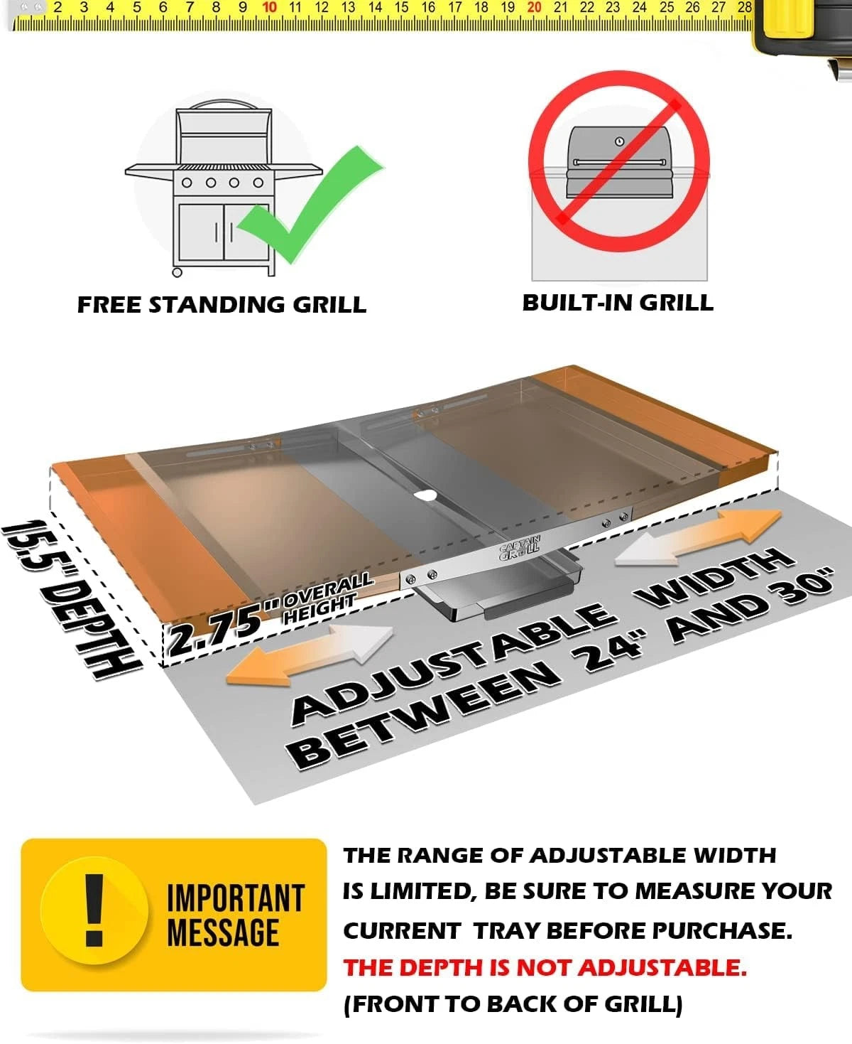 Grease Tray for Dyna Glo Grill