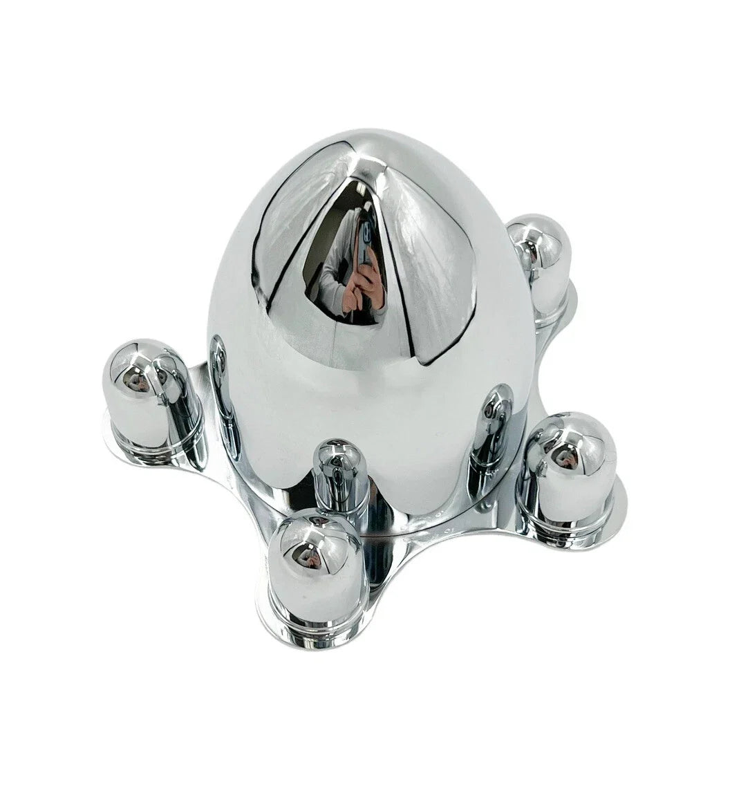 Wheel Hub Caps Chrome Spider Bullet Front Pair for Ford F-150 (2004–2020)