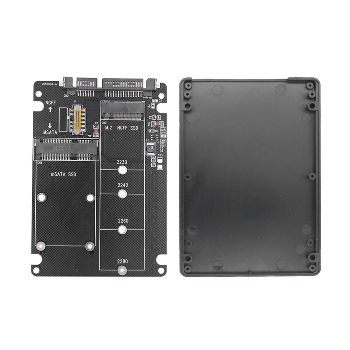 2X Adapter Card 2 in 1 Converter for M.2 NGFF (B/B&M key), MSATA