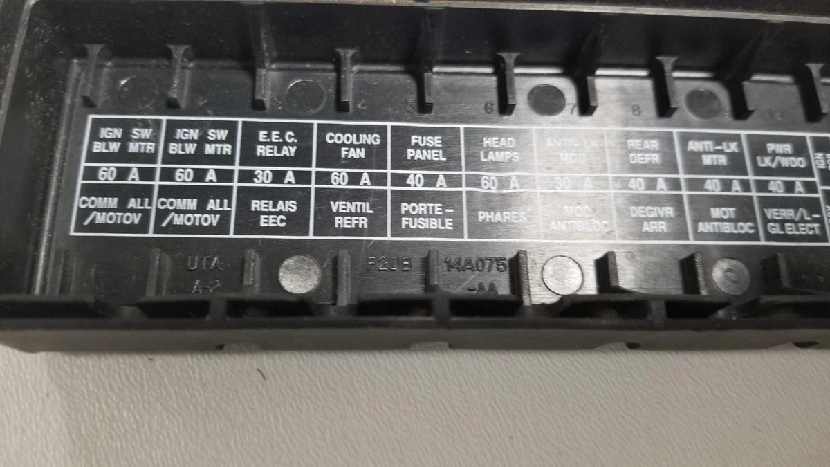 Engine Bay Fuse Box Cover for Ford Taurus Sable (1992–1995) F2DB-14A075-AA