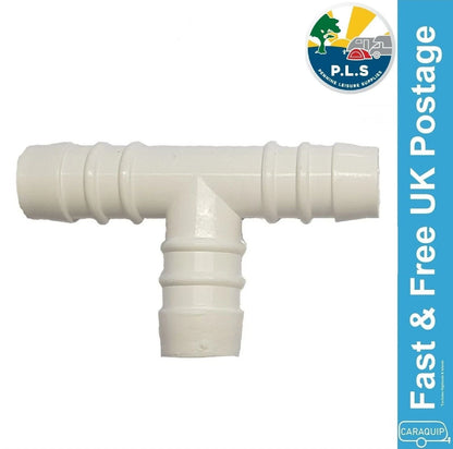 2X 20mm 3/4" T Piece Water Pipe Connector for Caravan Motorhome (81115)