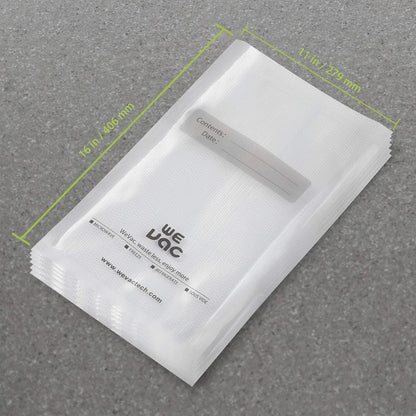 Set of 100 Wevac Vacuum Sealer Bags 11x16 Inch for Gallon Storage