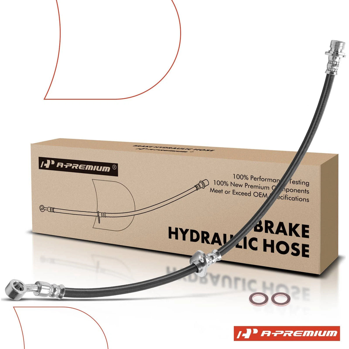 Front Brake Hydraulic Hose for Honda Pilot (2016–2021) Acura MDX (2014–2020) H622496, 01465TZ5A01, 2206312