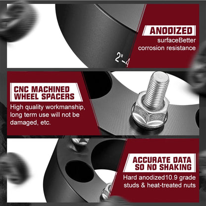 2 in 4x110 ATV Wheel Spacers for Honda Rancher Kawasaki Yamaha Rhino (2010–2024)