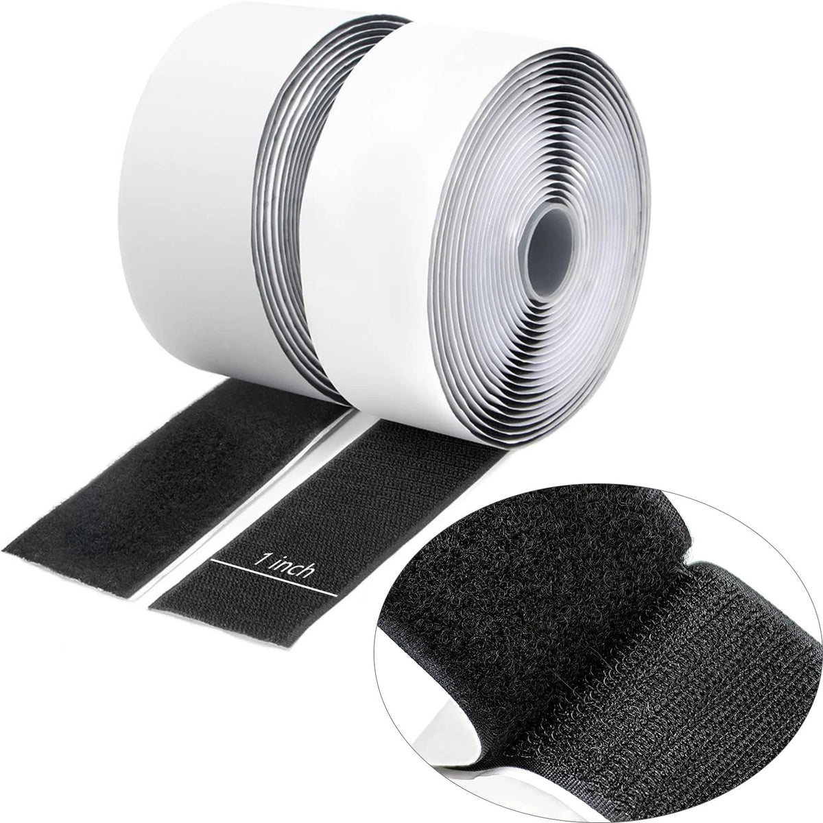 2X Heavy Duty Hook and Loop Interlocking Tape Strips with Adhesive