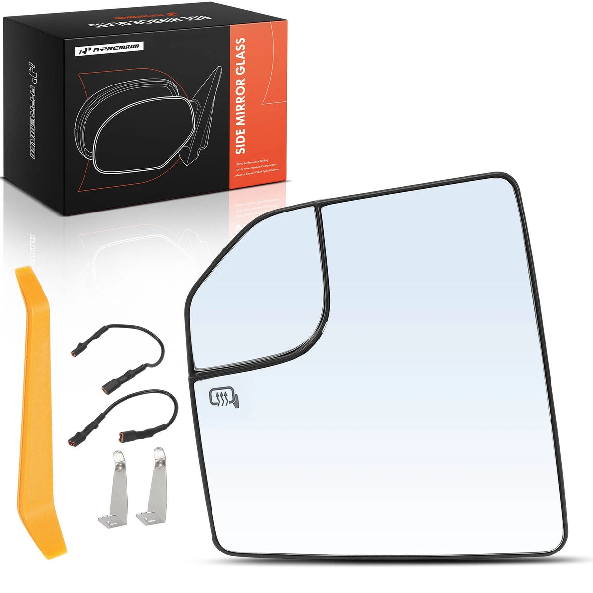 Heated Driver Power Mirror Glass for Ford F-150 (2015–2018) FL3Z17K707AF, FO1324140