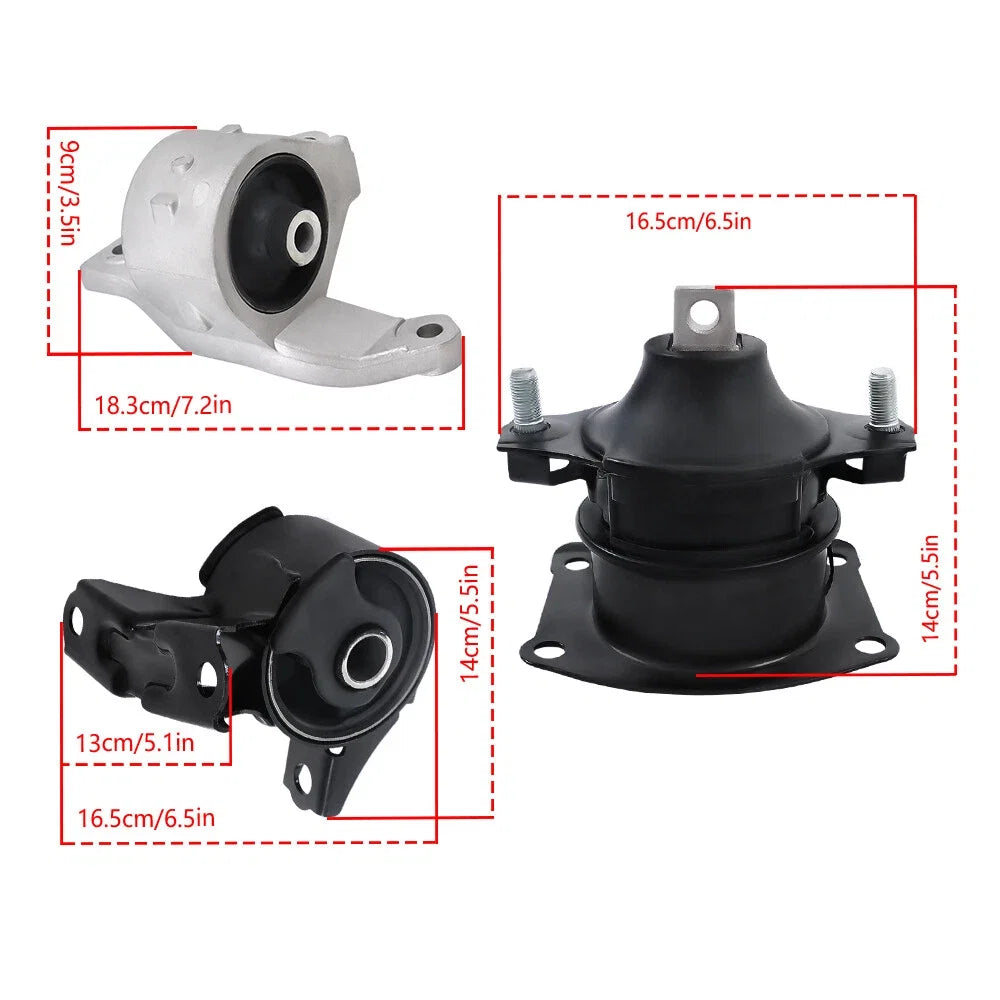 Set of 4 Engine & Transmission Mounts for Acura MDX V6 3.7L (2007–2009)