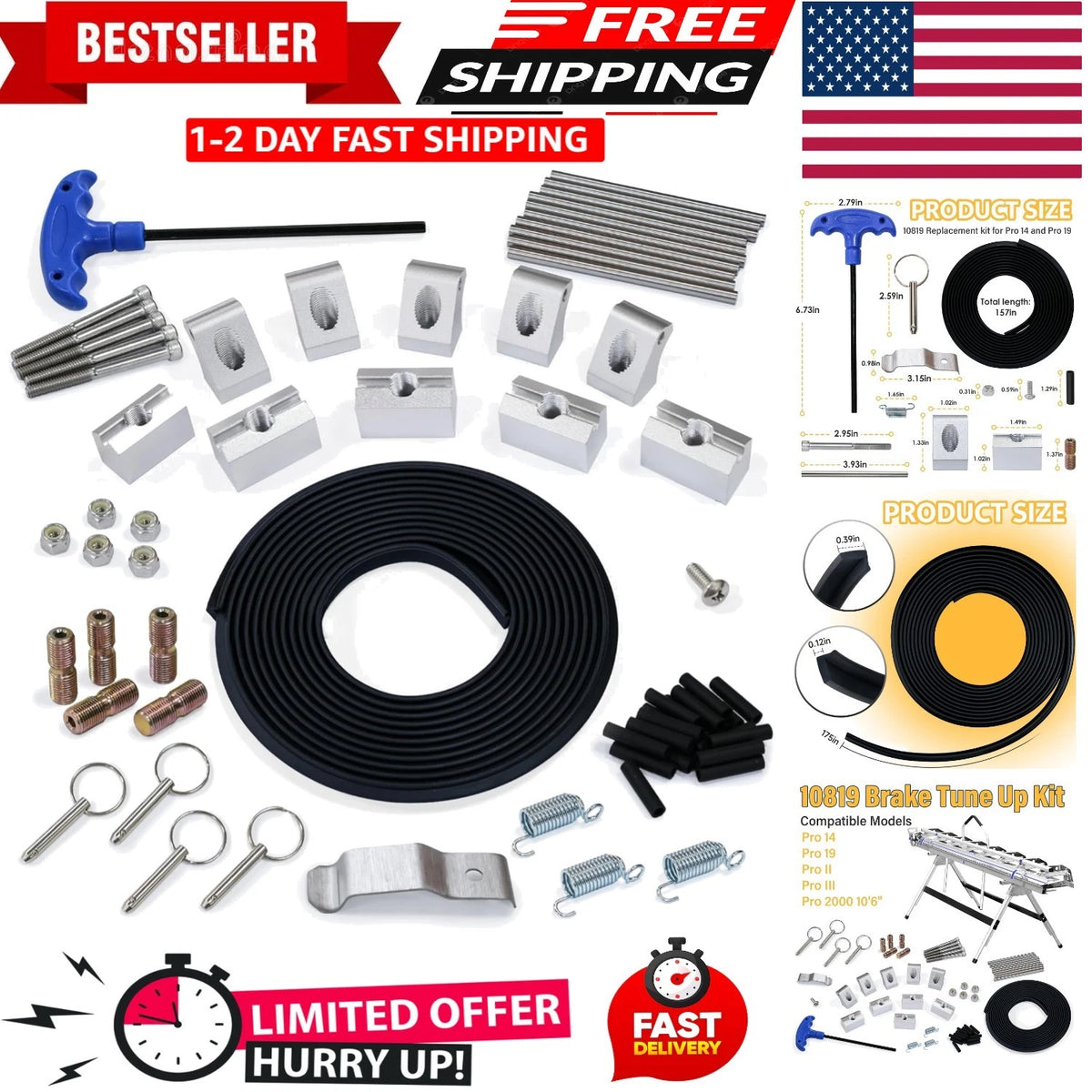 Brake Tune Up Kit for Tapco Pro 14, Pro 19, Pro II, Pro III
