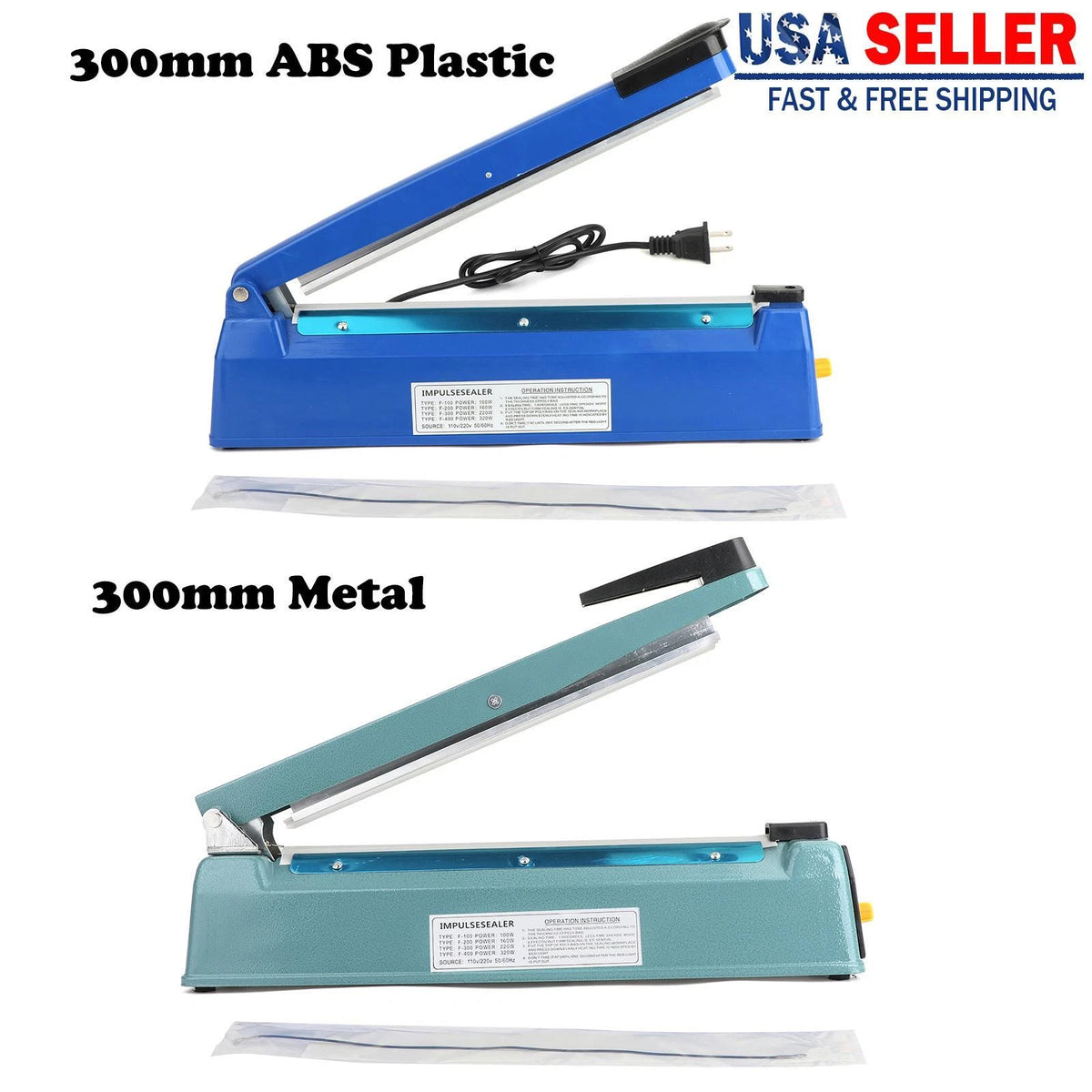 12" Hand Impulse Heat Sealer for Various Applications (I023-A001-Set)