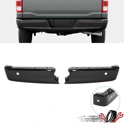 Set of 2 Rear Bumper Ends with Sensor Holes for Ford F-150 (2021–2023)