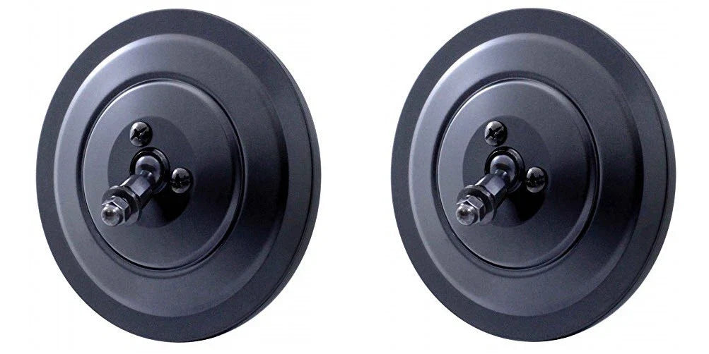 5 Inch Side Rear View Mirrors Pair with Ribbed Back for Nissan Navara (2005–2015)