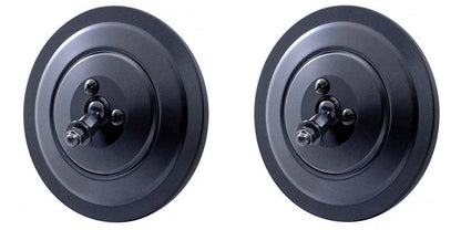5 Inch Side Rear View Mirrors Pair with Ribbed Back for Nissan Navara (2005–2015)