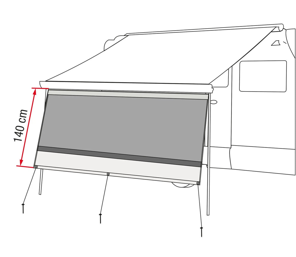 Fiamma Blocker 325 Front Panel for F45s F80s Awnings (07972-06)