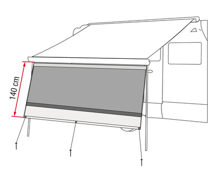 Fiamma Blocker 325 Front Panel for F45s F80s Awnings (07972-06)