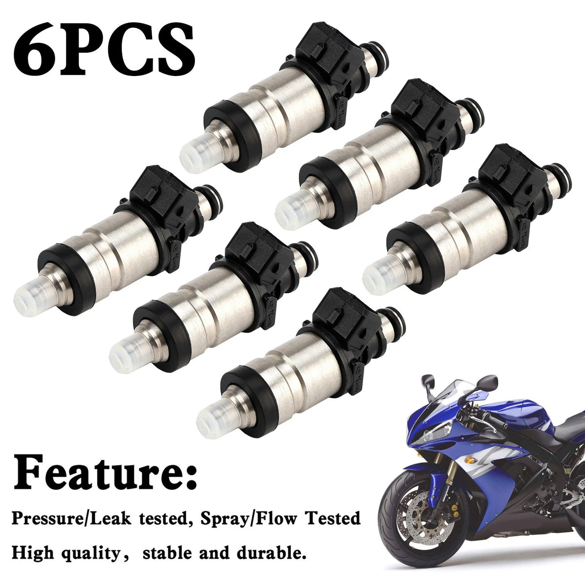 6PCS Fuel Injectors for Yamaha 150/200/225 HP 2 Stroke (M586-A040-6PCS)