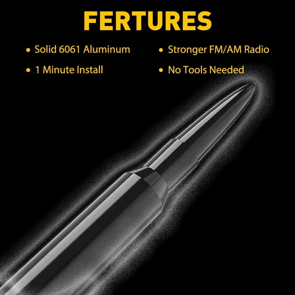 Black Bullet Antenna for Chevrolet Silverado 3500 4500 5500 6500 HD (2019–2023)