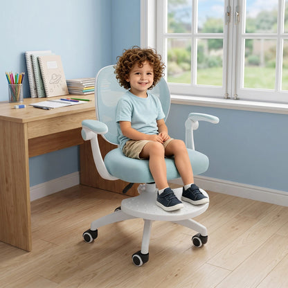 Kids Desk Chair for Ergonomic Study (Adjustable Height, Flipped Armrests)