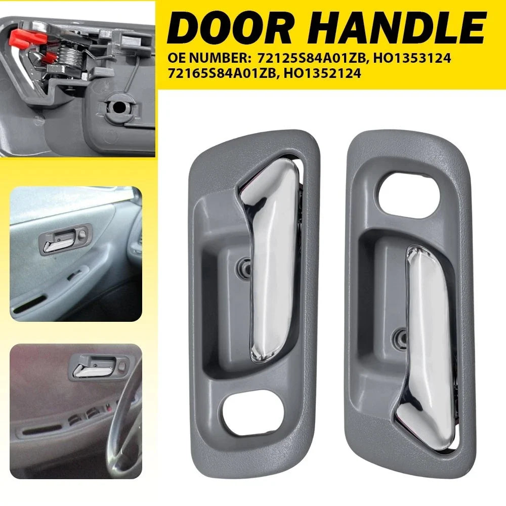 2X Front Inner Door Handle LH+RH for Honda Accord (1998–2002) Odyssey (1999–2004)
