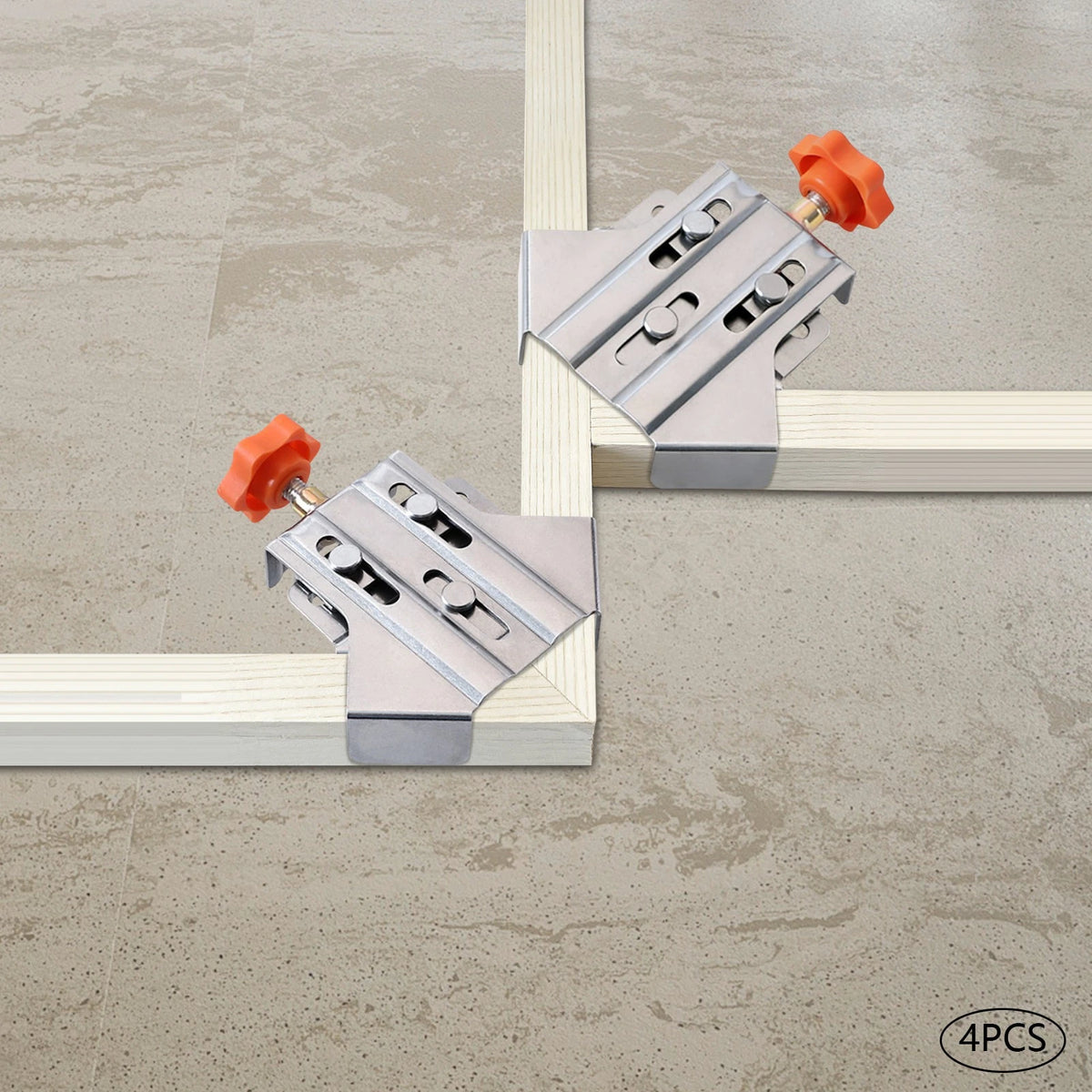 Set of 4 90-Degree Corner Clamps for Woodworking