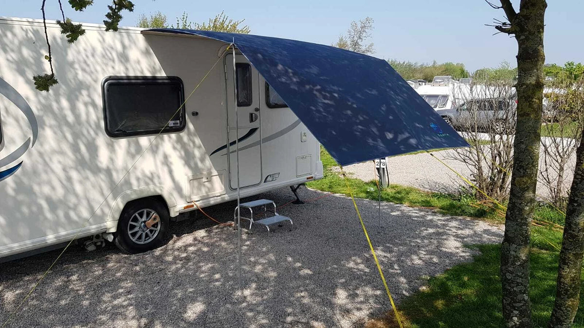 Awning Canopy for Caravan Campervan (2.4m x 3m) Set of 2 - Medium Grey
