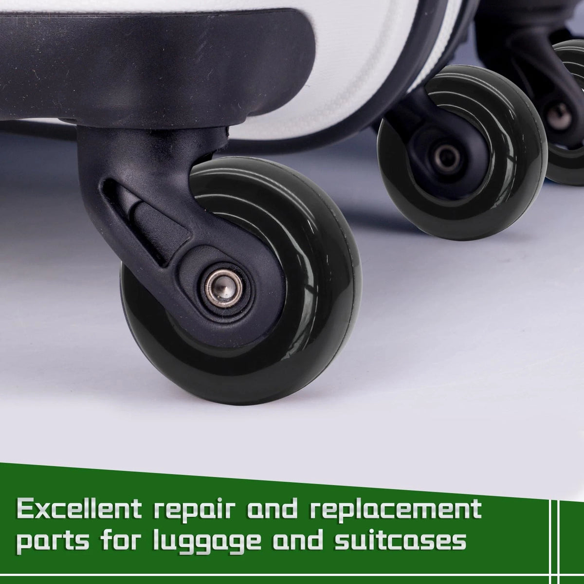 Luggage Wheels Replacement Set of 2 for Suitcase (45mm x 18mm)
