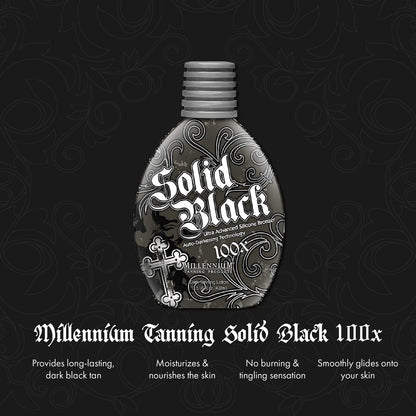 Solid Black 100X Tanning Lotion for Millennium Tanning (Pack of 1)