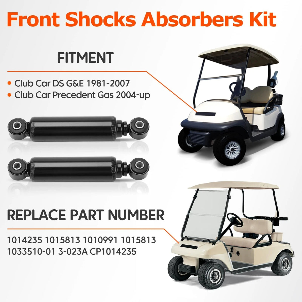 Shock Absorbers Kit for Club Car DS Golf Cart (Compatible)