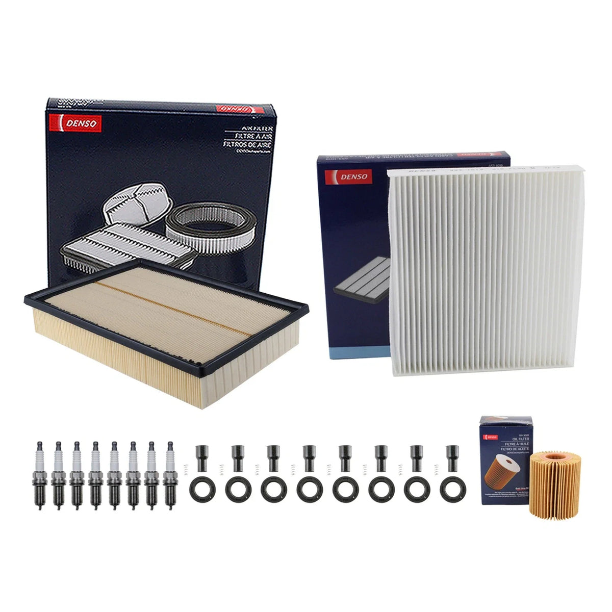 Denso Tune Up Kit 8 Spark Plugs & Boots for Lexus GX460 (2010–2023)