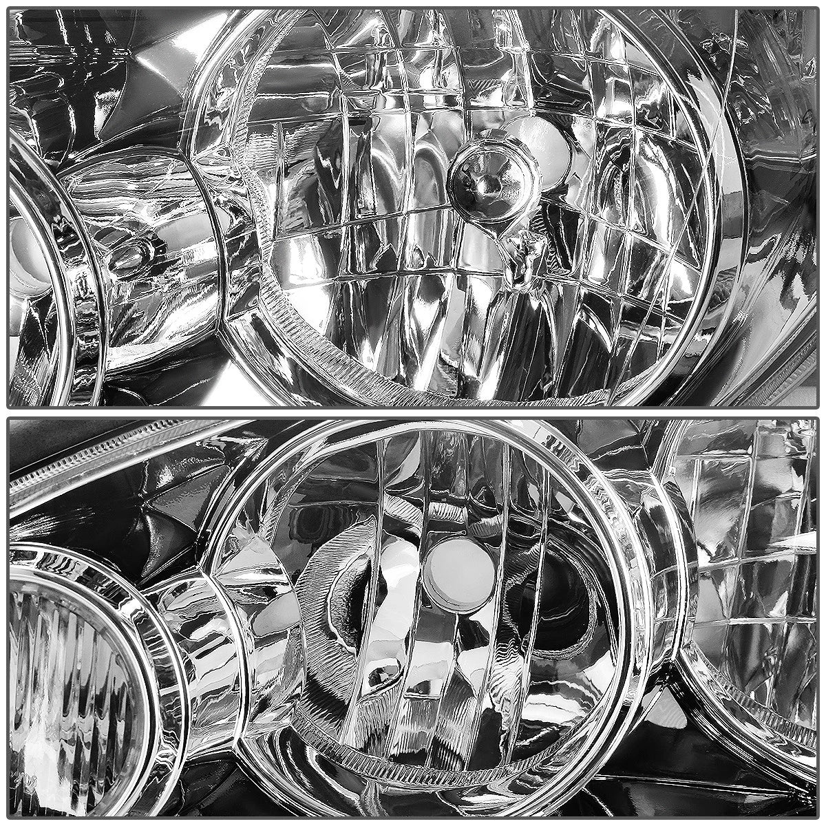 Set of 2 Chrome Housing Amber Corner Headlights for Toyota Camry (2005–2006)