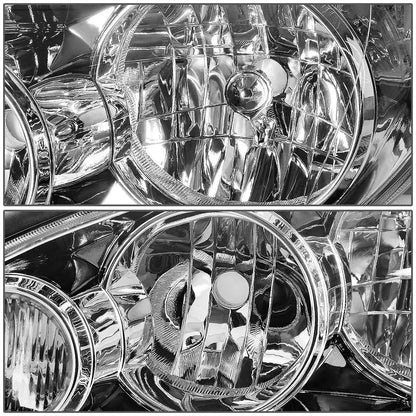 Set of 2 Chrome Housing Amber Corner Headlights for Toyota Camry (2005–2006)