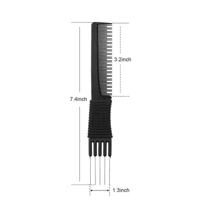 3 Pack Carbon Lift Teasing Combs for Women Hair