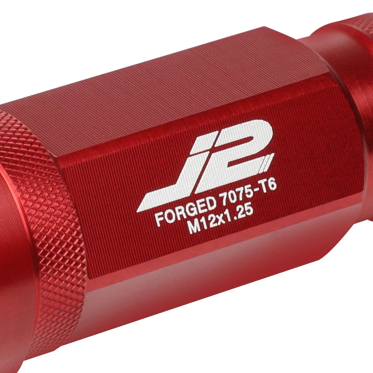 20Pcs J2 7075 Forged Aluminum M12X1.25 Open-End Lug Nut Set w/Adapter Red