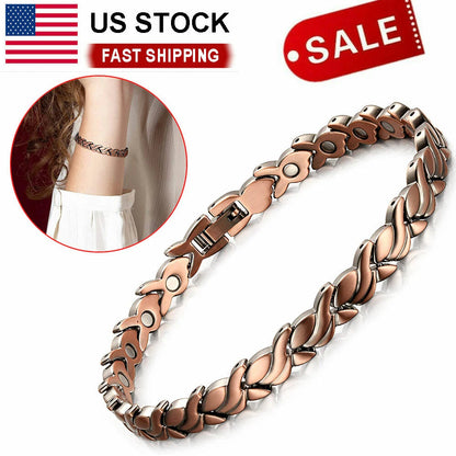 Copper Magnetic Bracelet for Men Women - Healing Therapy Arthritis Bangle