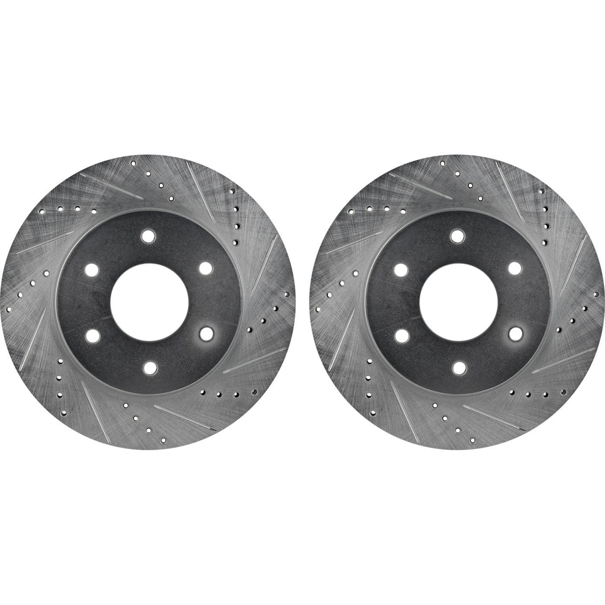 Disc Brake Rotor and Pad Kit for Nissan Titan (2004–2005) Front Cross-Drilled
