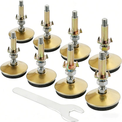 8pcs Adjustable Stainless Steel Gold Furniture Legs for Tables Chairs Desks