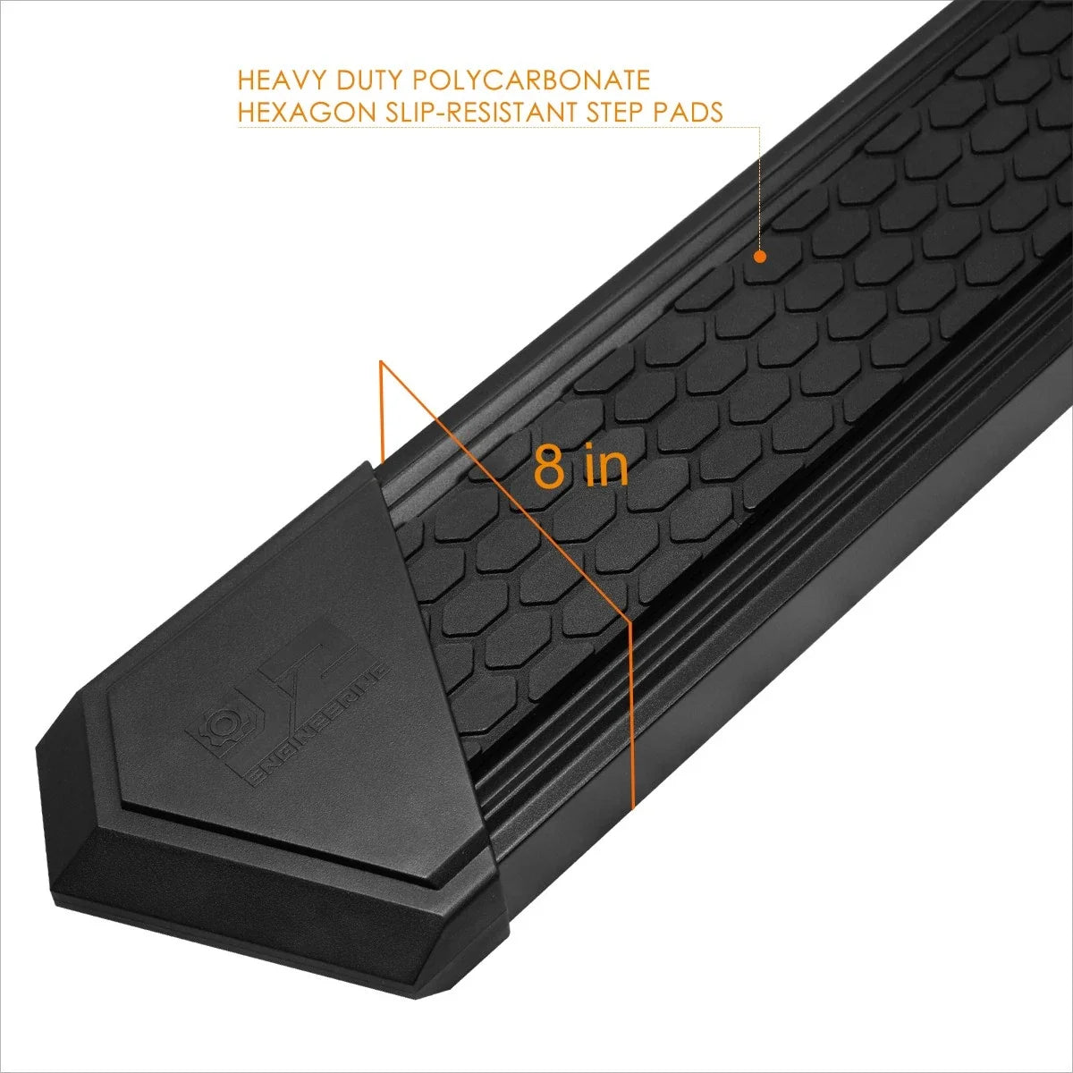 J2 8" Nerf Bar Running Board for Silverado/Sierra Crew Cab (2007–2019)