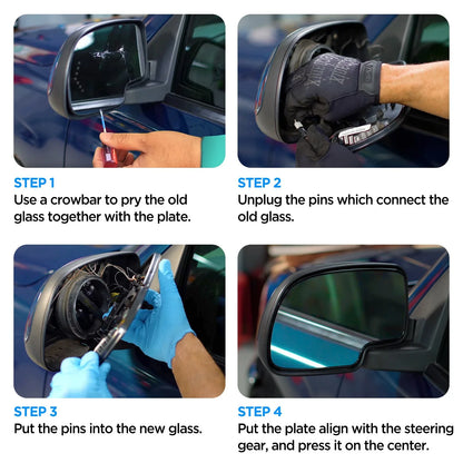 Left Side Lower Mirror Glass for Ford Transit T-250 T-150 T-350 (2015–2022)