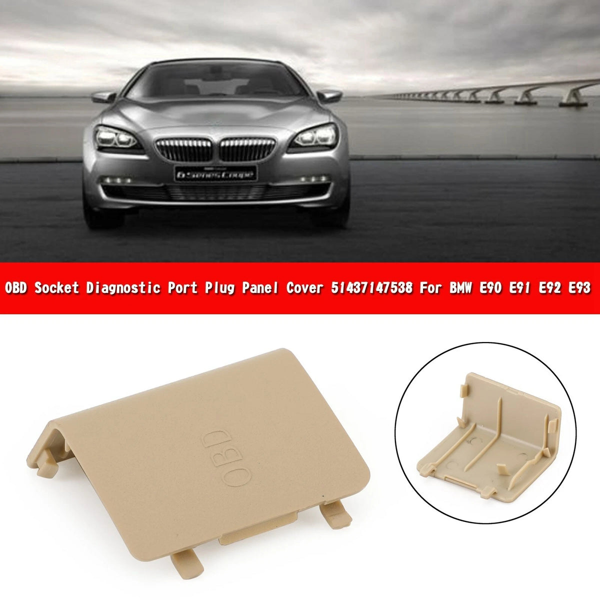 OBD Socket Diagnostic Port Plug Cover for BMW E90/91 (2007–2013) 51437147538