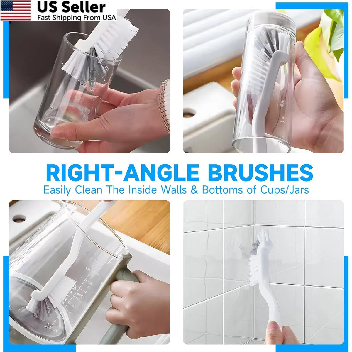 14Pcs V Shape Grout Cleaner Set for Deep Cleaning