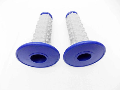 Top Handlebar Grip Set for Honda CR125  - Forseti Blue Grey Diamond