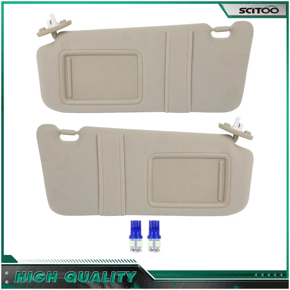 Set of 2 Sun Visors + License Plate Light for Toyota Venza (2009–2016)
