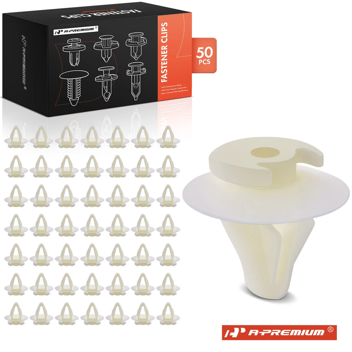 50Pcs Nylon Trim Panel Retainer Clips for Volkswagen Golf (1985–1988) 171807249A, 21494