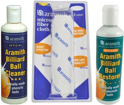 Set of 2 Microfiber Pool Ball Cleaners and Towels for Home and Business