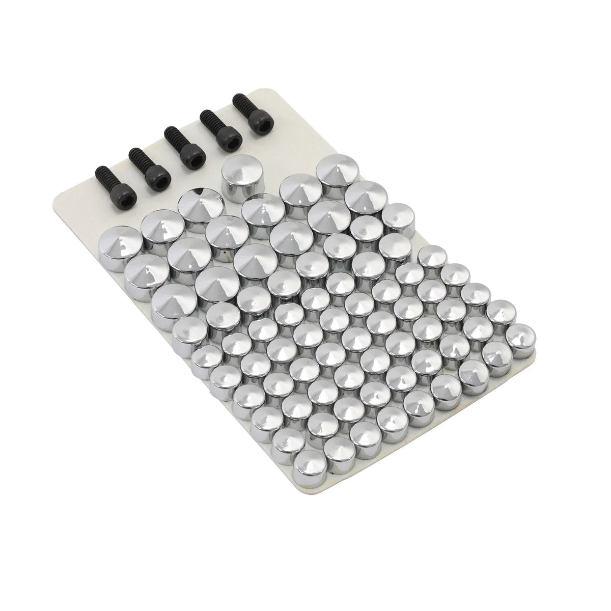75PCS Chrome Bolt Topper Caps for Harley Davidson FLH FLT (2007–2013)